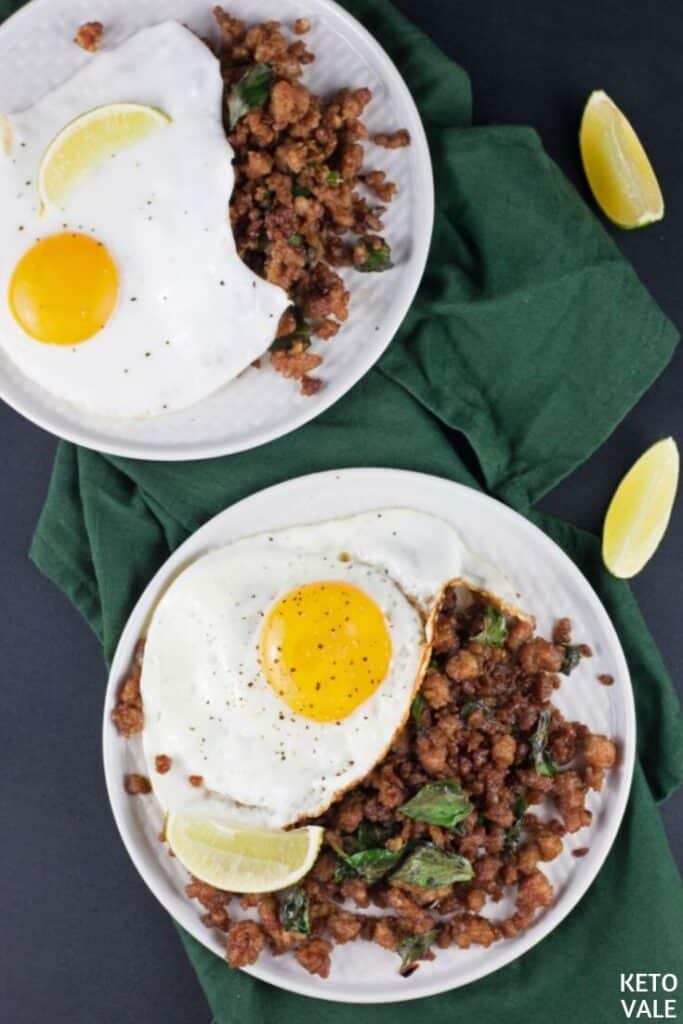 keto basil pork stir fry