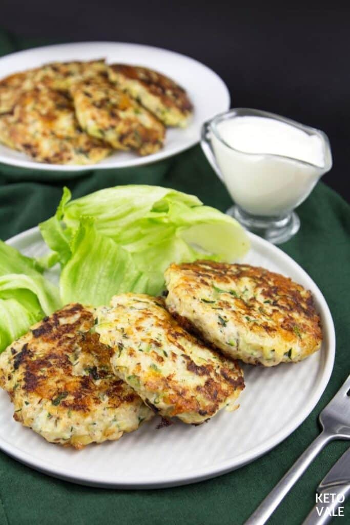 keto chicken zucchini fritters