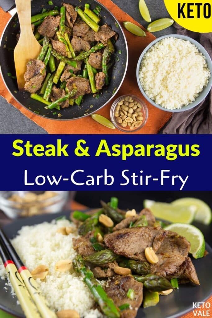 keto steak asparagus stir fry