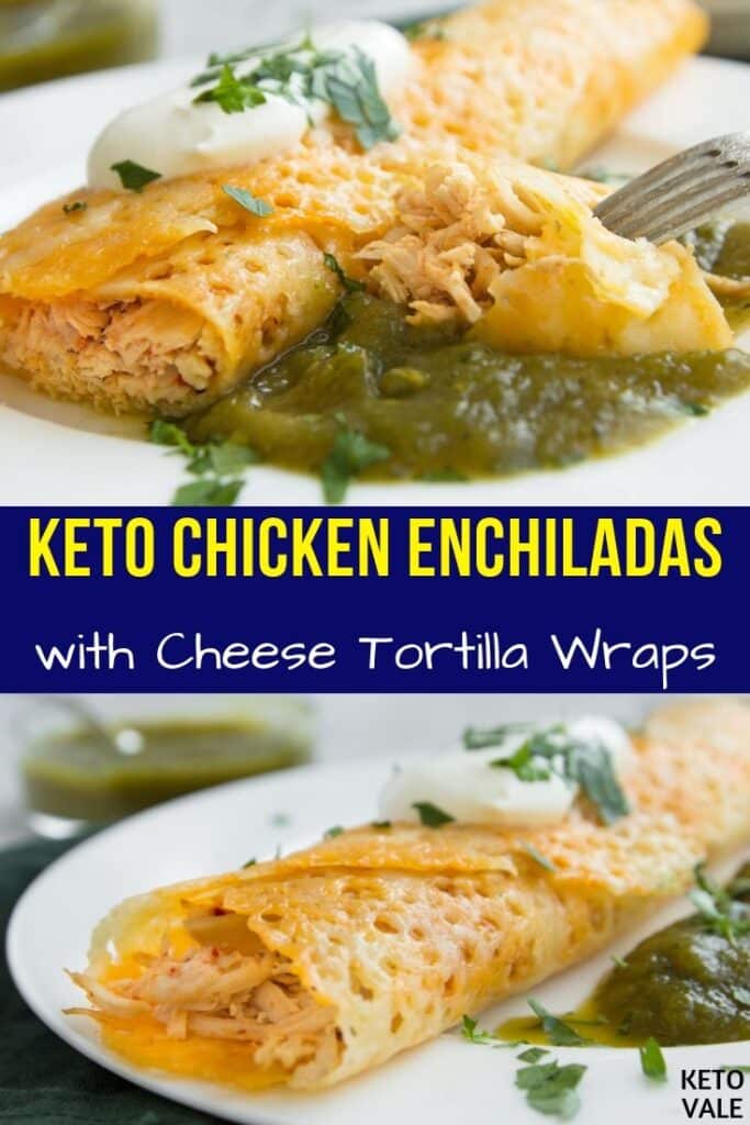 low carb chicken cheese enchiladas