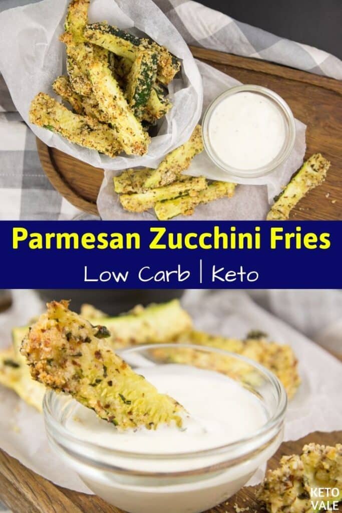 low carb parmesan zucchini fries