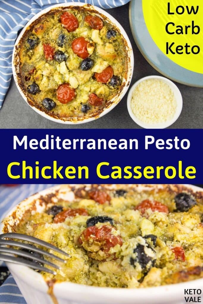 low carb pesto chicken casserole