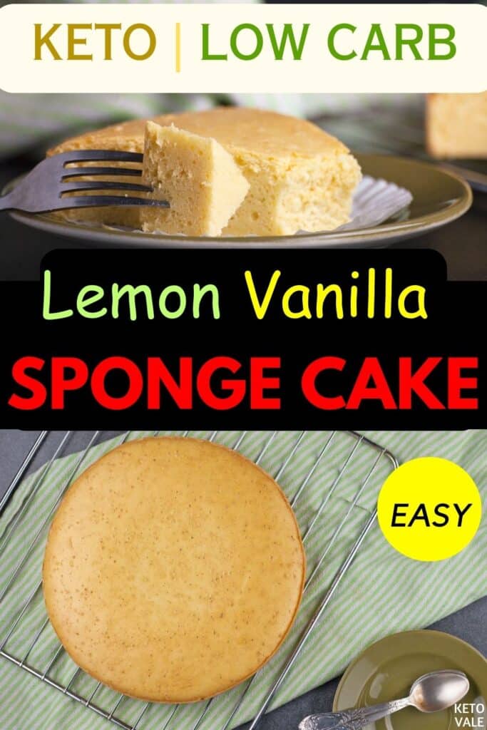 low carb vanilla sponge cake