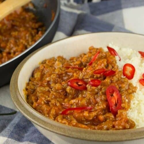 Keto Chilli Con Carne with Cauliflower Rice Low Carb Recipe KetoVale