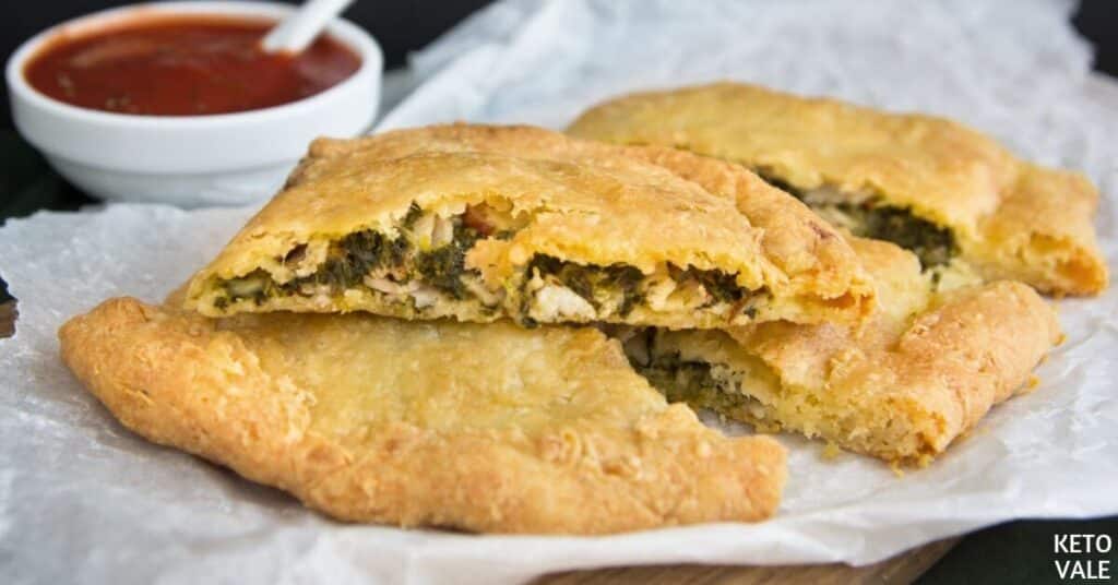 ham cheesee spinach calzone