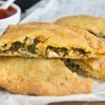 ham cheesee spinach calzone