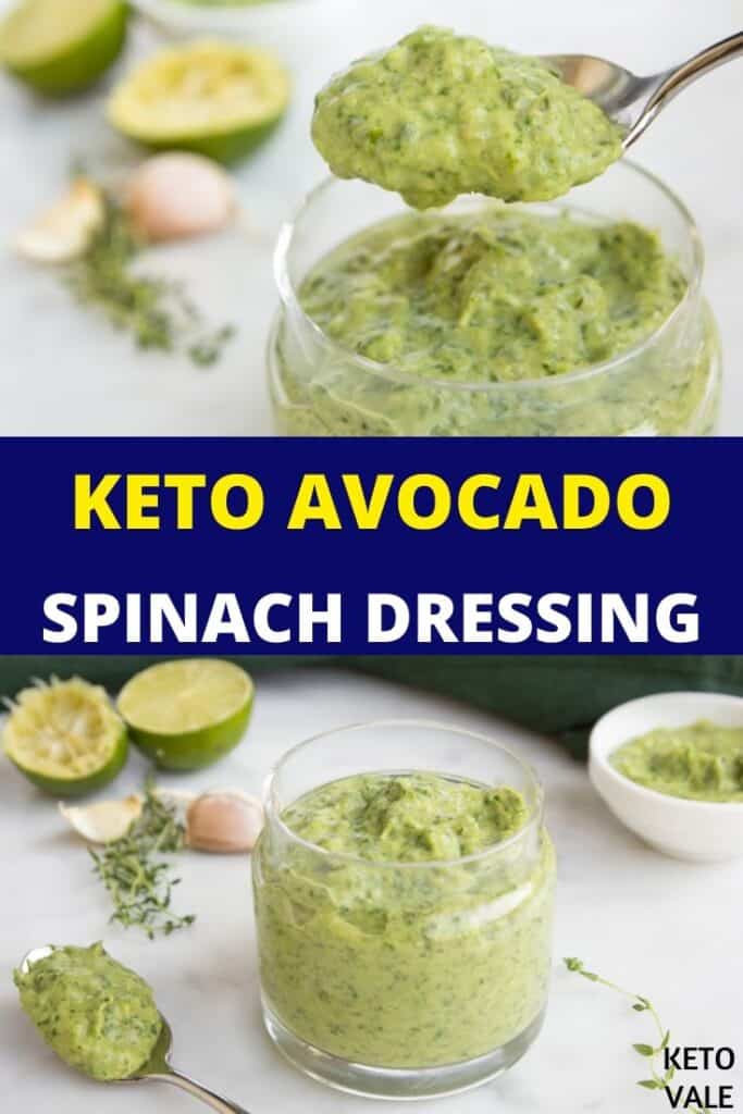 low carb avocado spinach dressing