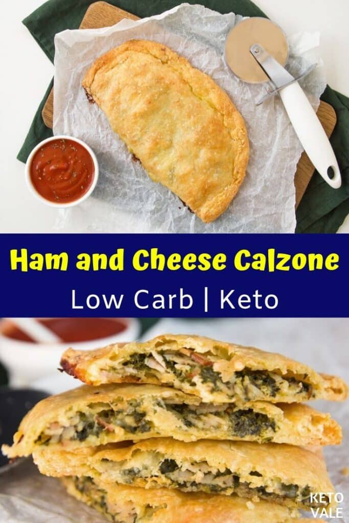 low carb ham cheese calzone