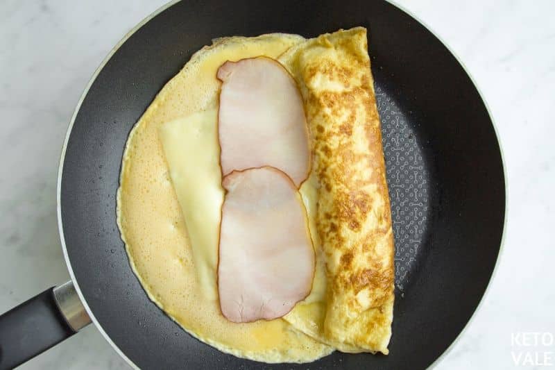 top ham cheese slices