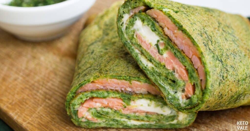 smoked salmon spinach omelette