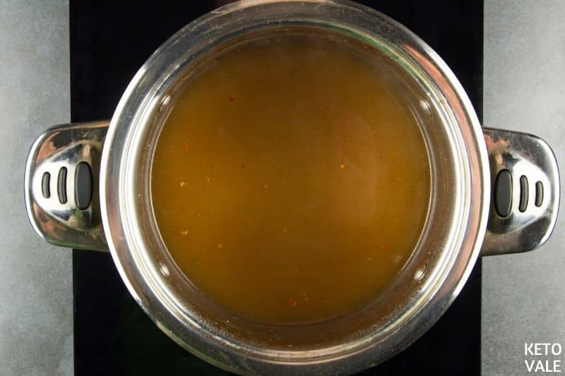 boil chicken broth