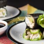 chicken avocado cucumber nori rolls