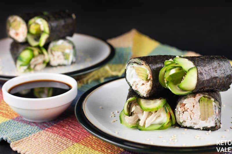 chicken avocado nori rolls