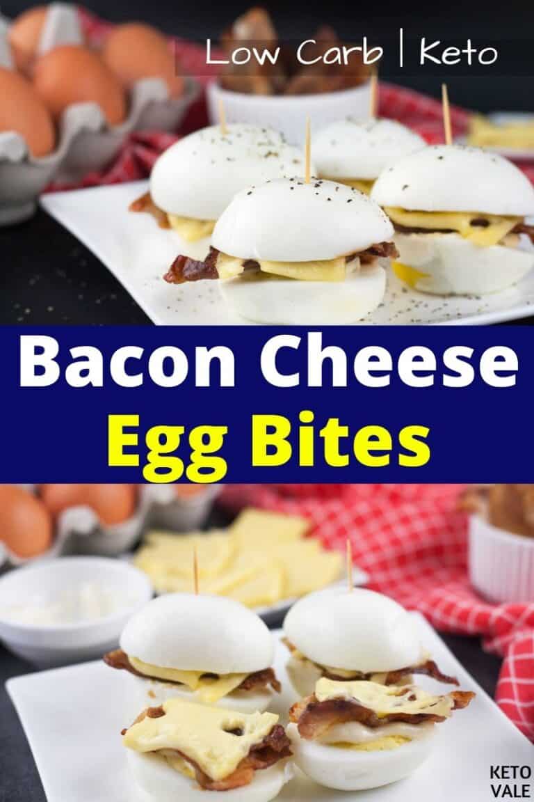 Keto Bacon Cheese Egg Bites 'Sandwich' KetoVale