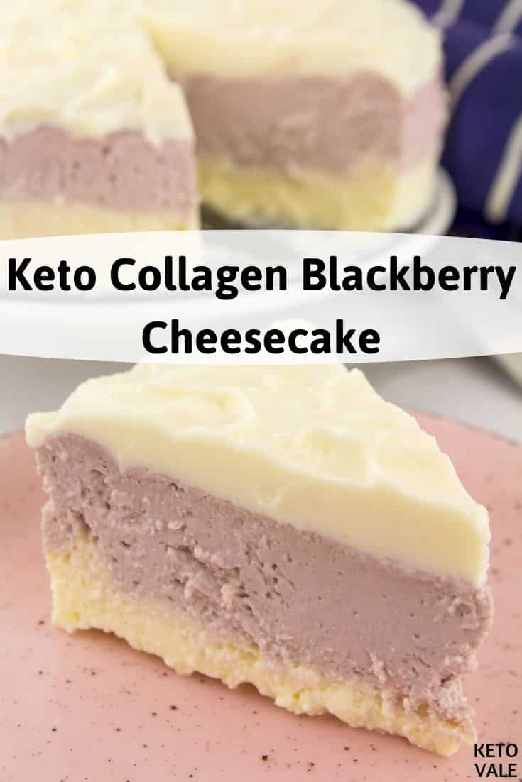 keto collagen blackberry cheesecake