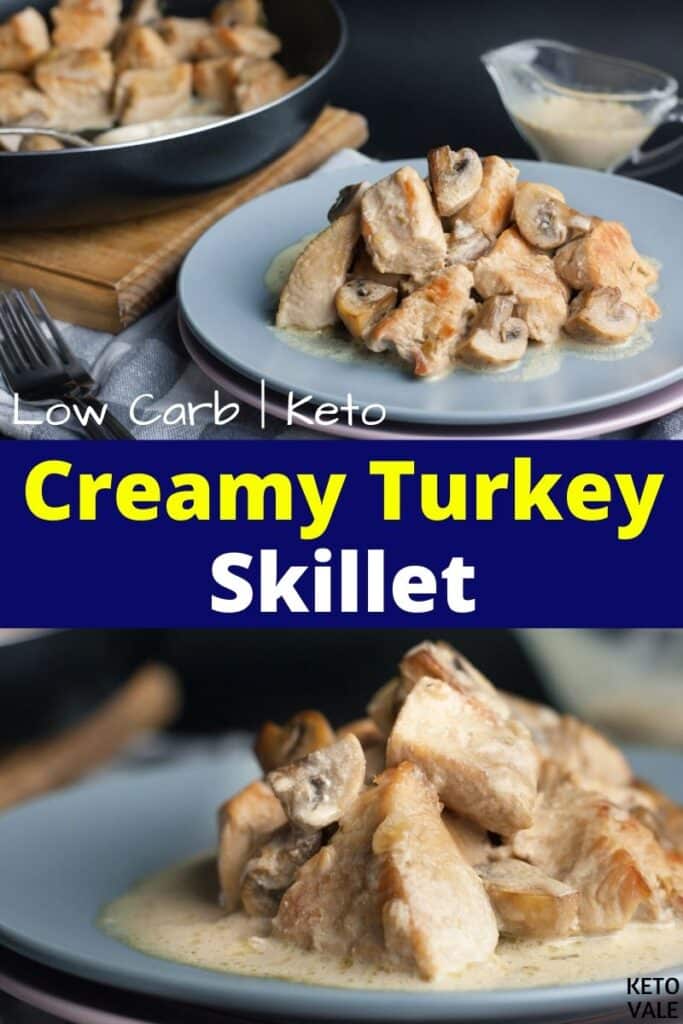 keto creamy turkey skillet