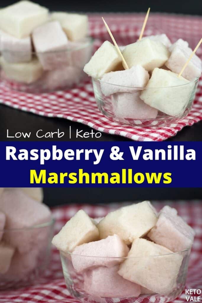 keto raspberry and vanilla marshmallows