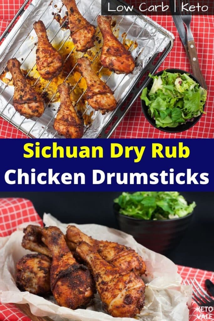 keto sichuan dry rub chicken drumsticks