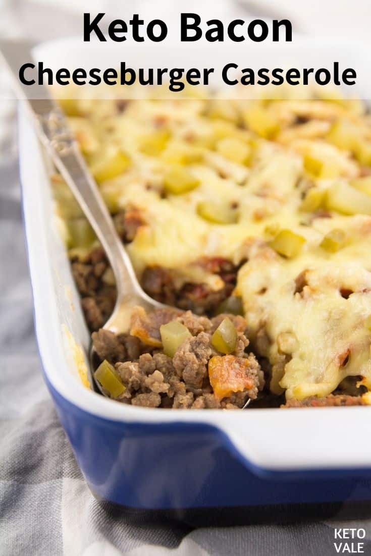 low carb cheeseburger casserole