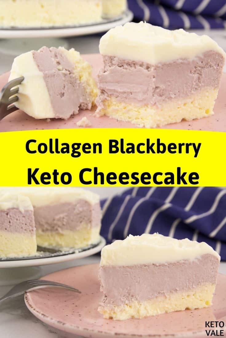 low carb collagen blackberry cheesecake