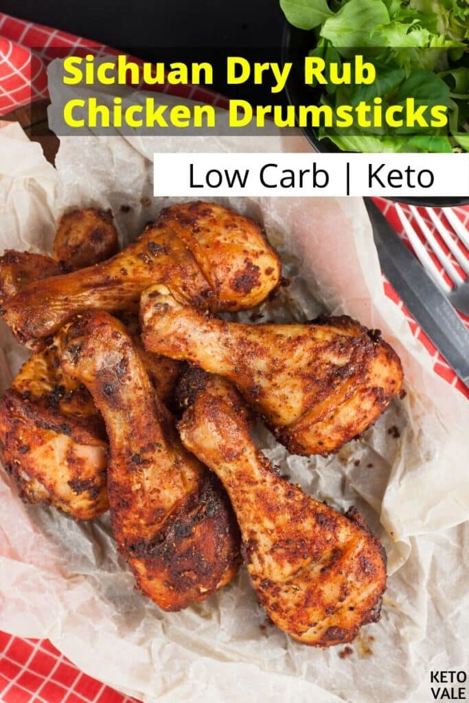 low carb sichuan dry rub chicken drumsticks