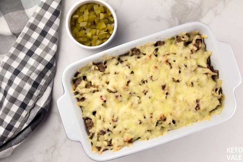 serve casserole with pickles