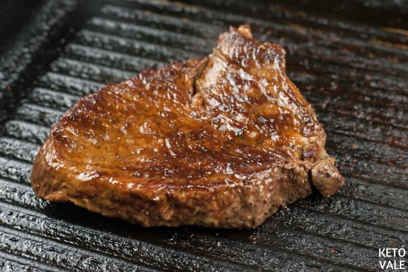 grill steak on each side