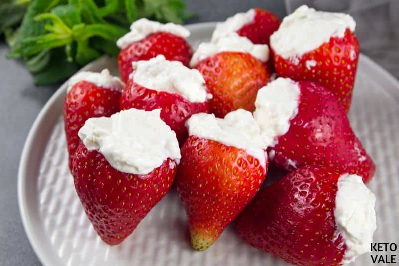 insert cream cheese strawberries