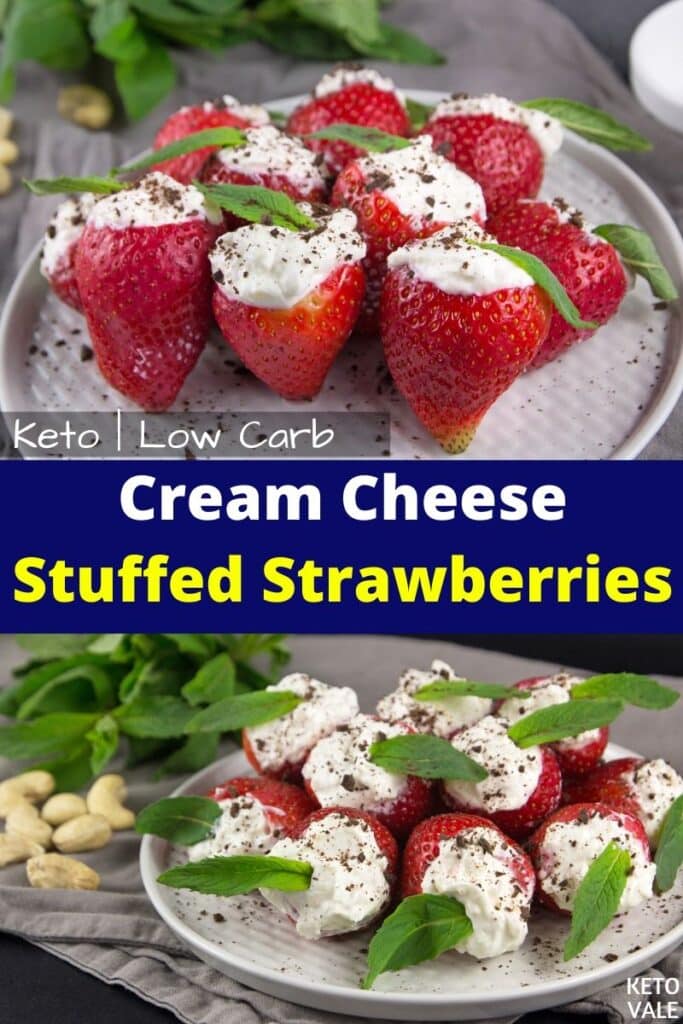 keto cream cheese stuffed strawberries