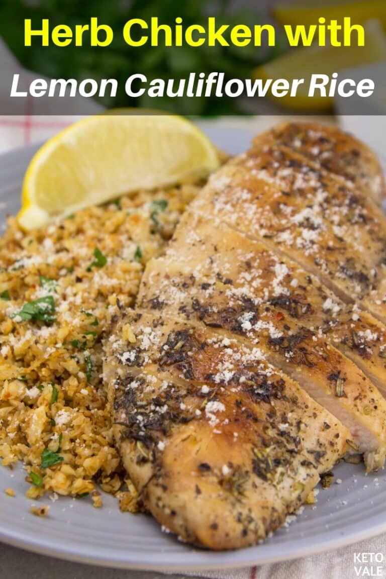 Keto Herb Chicken with Lemon Cauliflower Rice KetoVale