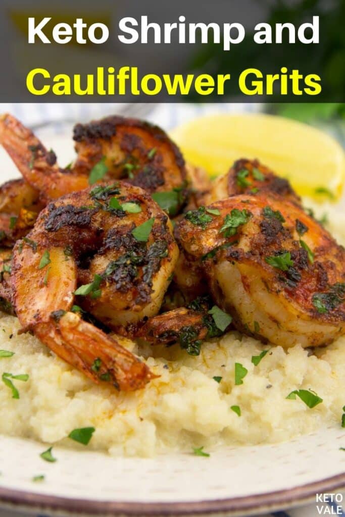 keto shrimp cauliflower grits