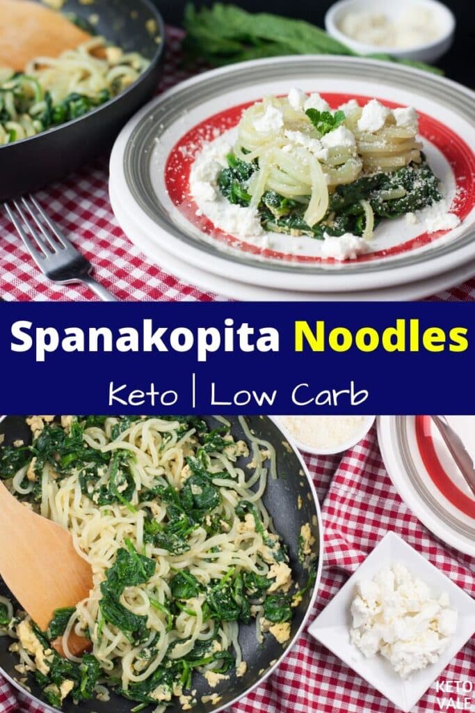 keto spanakopita noodles