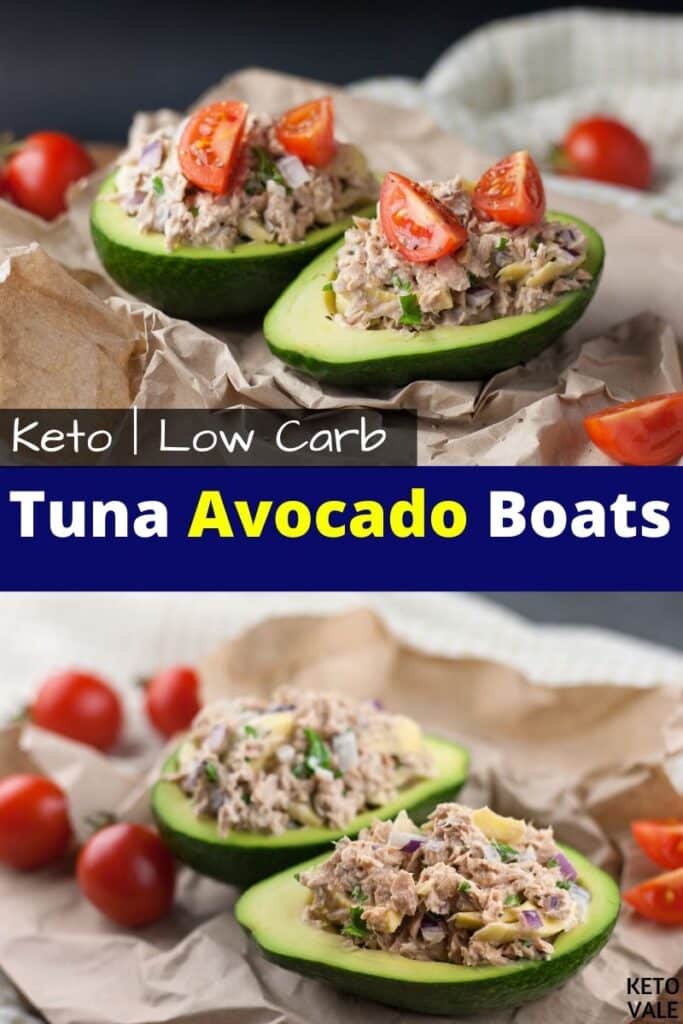 keto tuna avocado boats