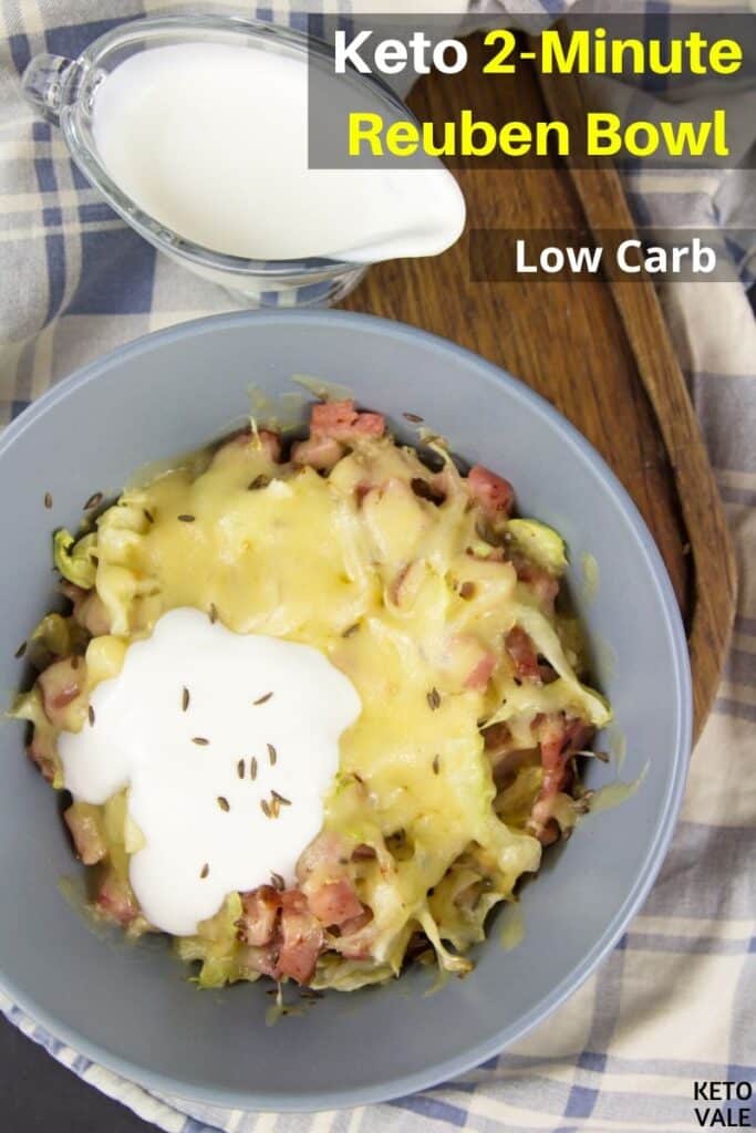 low carb 2 minute reuben bowl