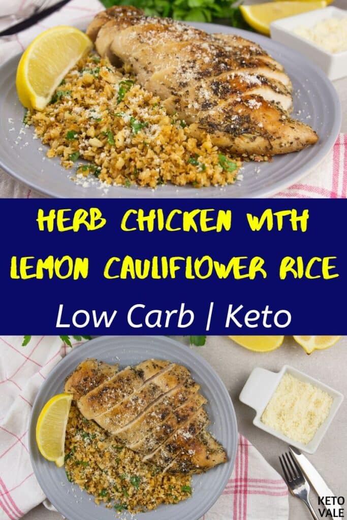 low carb herb chicken cauliflower rice