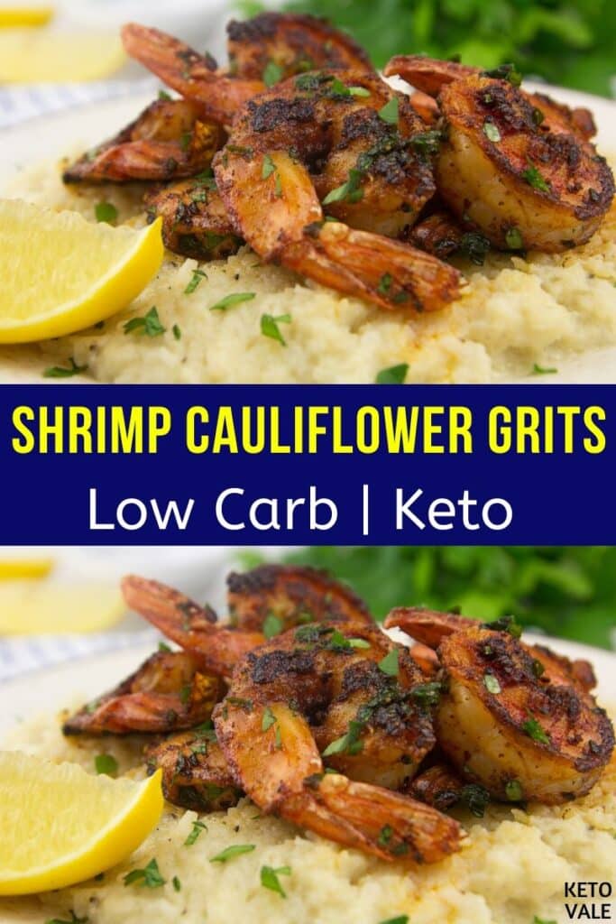 low carb shrimp cauliflower grits