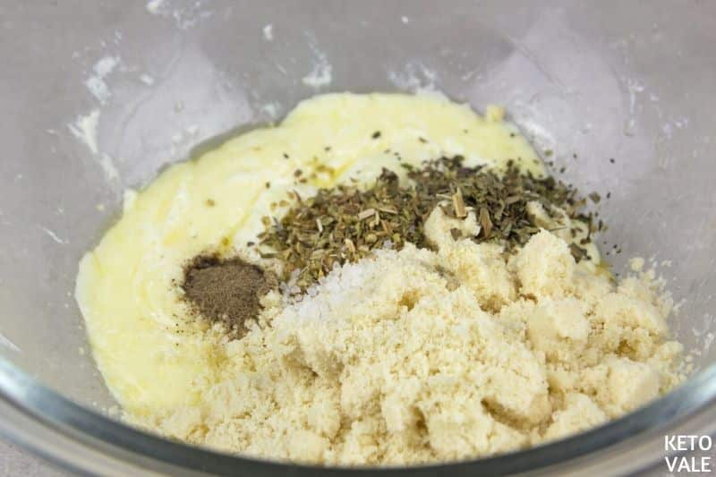 add almond flour spices mixture