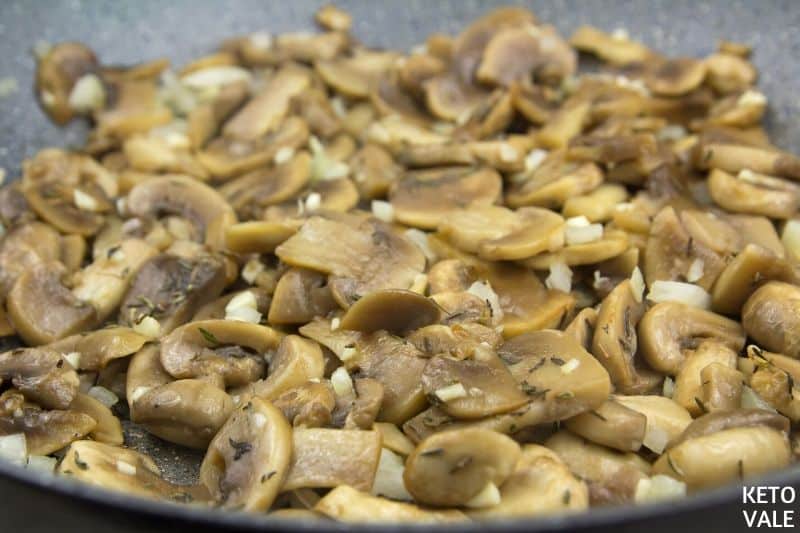 cook mushroom butter garlic onion