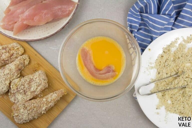 Easy Keto Almond Crusted Chicken Fingers Low Carb Recipe KetoVale
