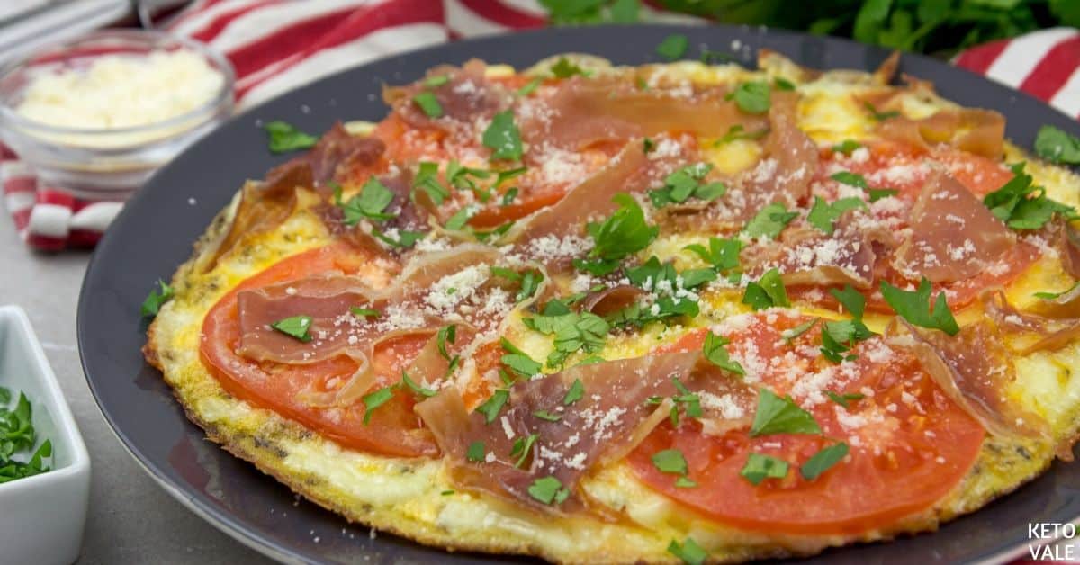 Keto Egg Crust Pizza in a Pan Super Easy! KetoVale