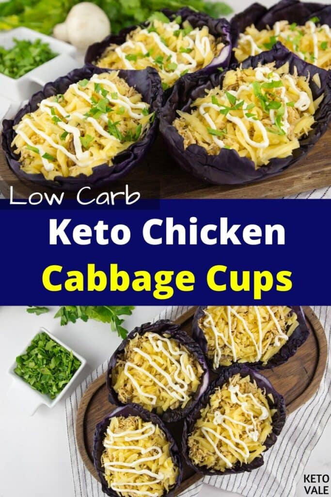 keto chicken cabbage cups