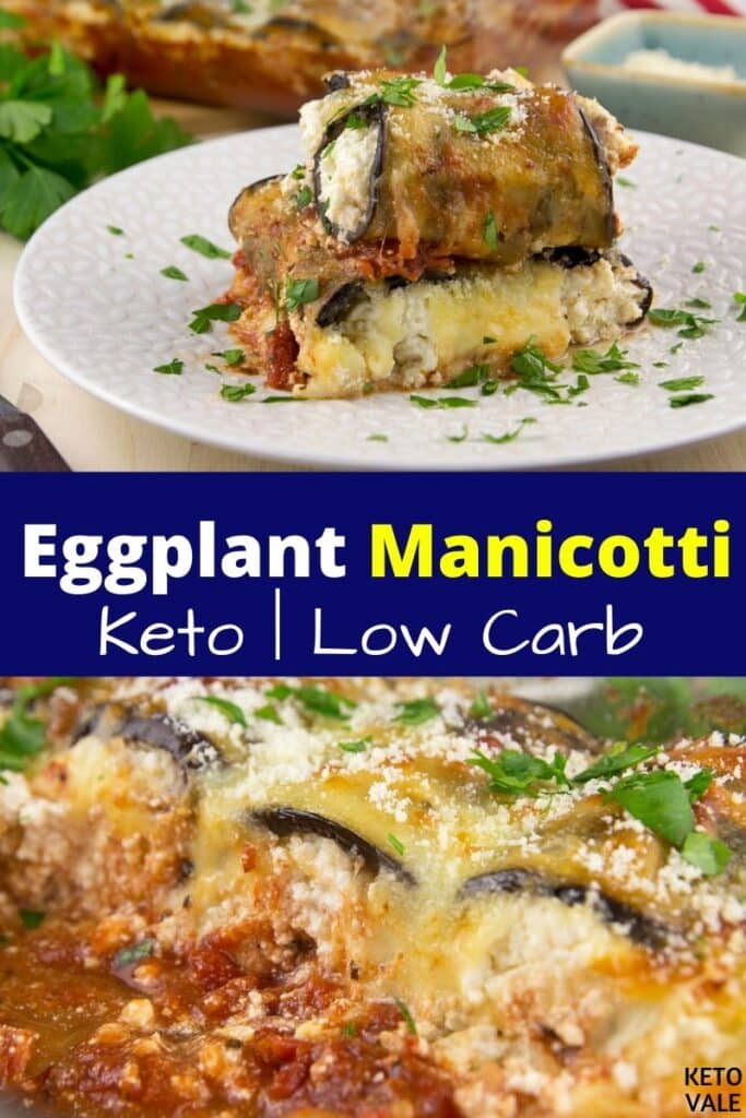 keto eggplant manicotti