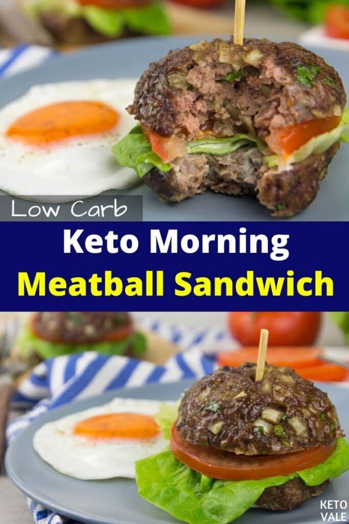 keto morning meatball sandwich