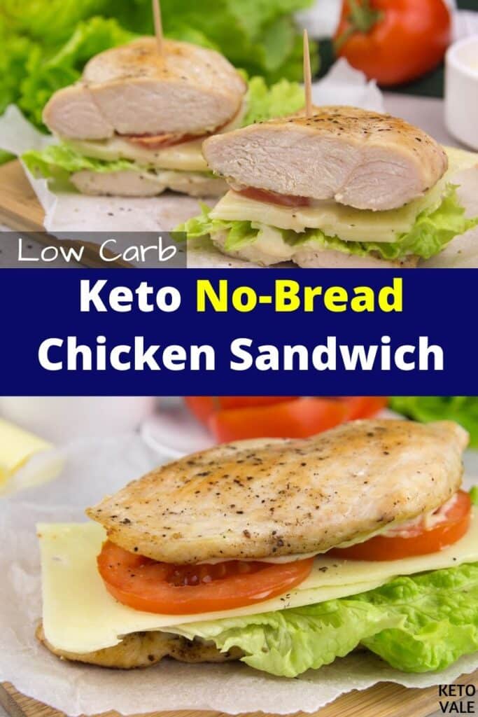 keto no bread chicken sandwich