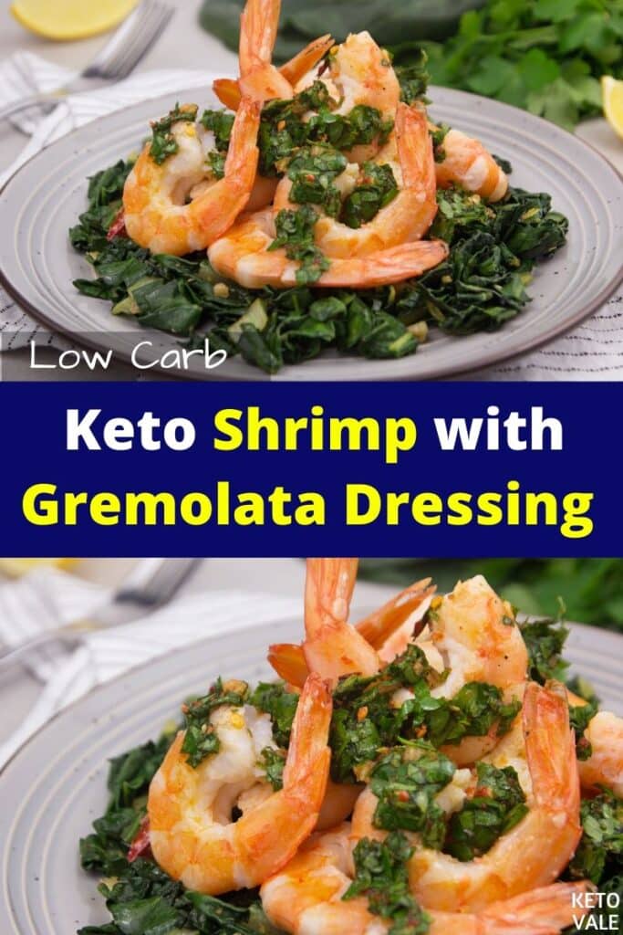 keto shrimp with gremolata dressing