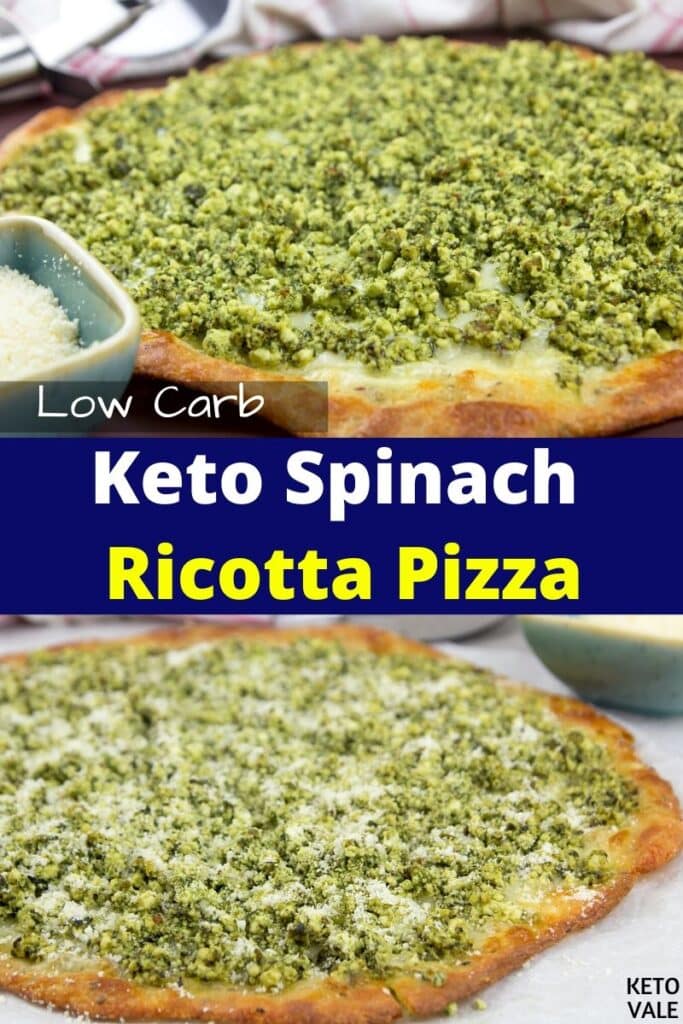 keto spinach ricotta pizza