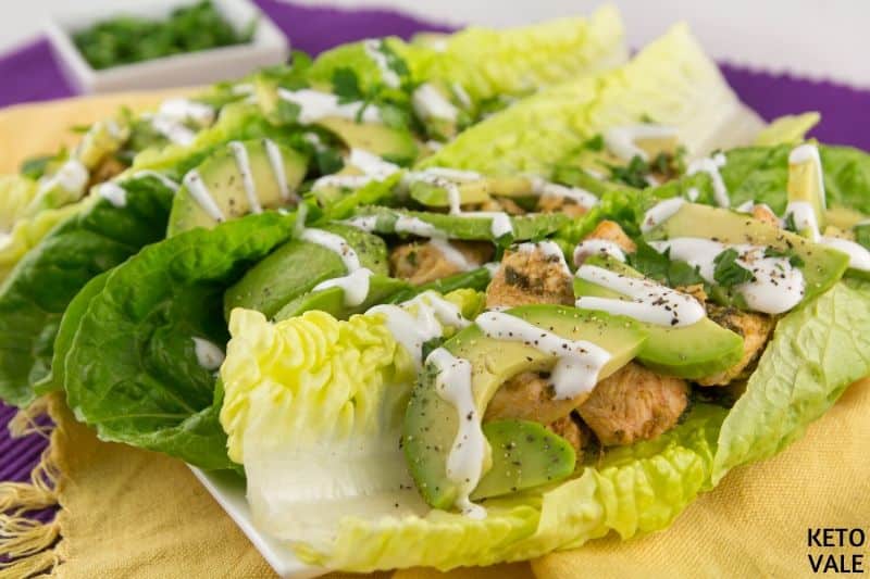 layer lettuce avocado chicken cream