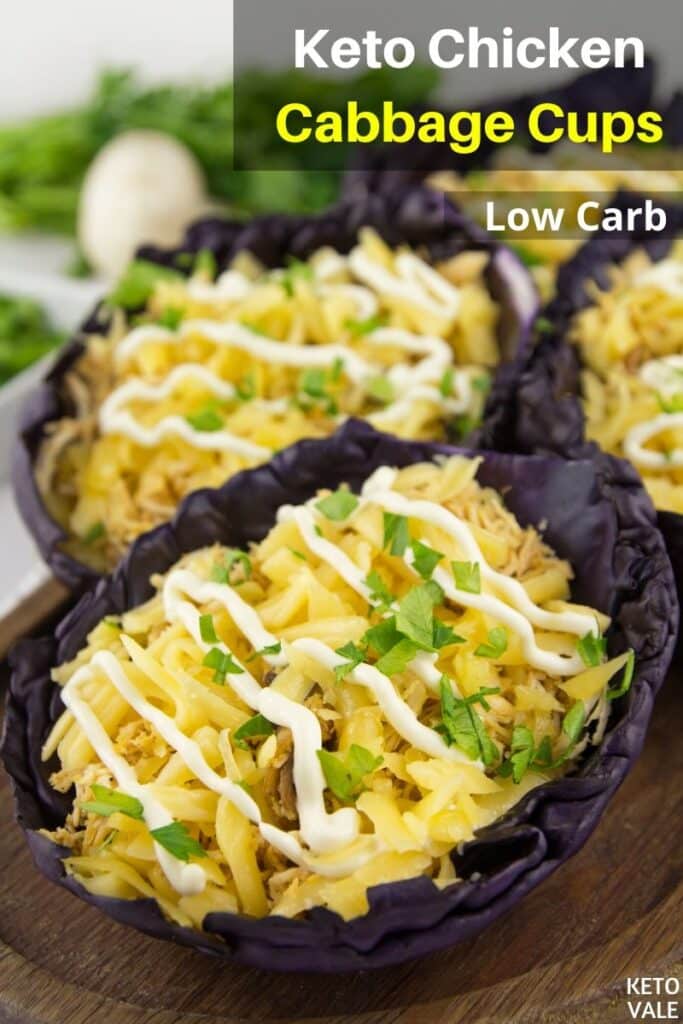 low carb chicken cabbage cups