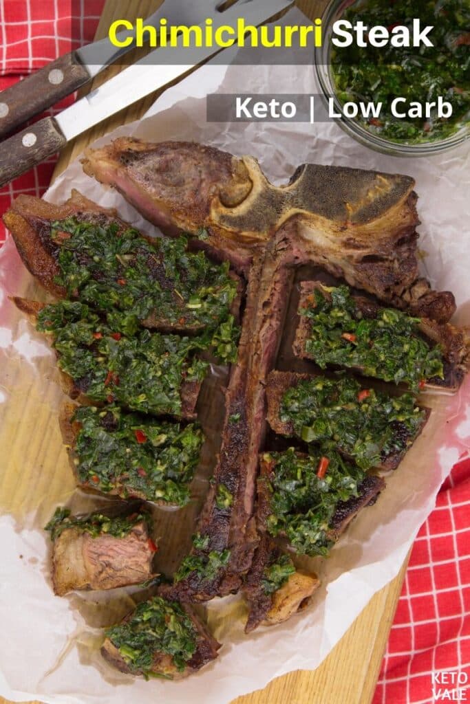 low carb chimichurri steak