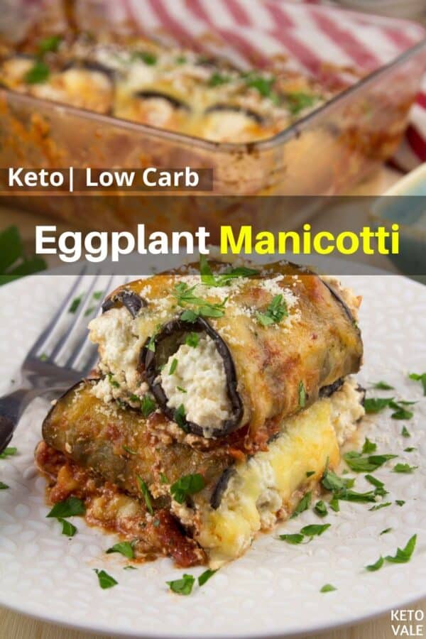 Keto Eggplant Manicotti Low Carb Recipe (Creamy & Cheesy) KetoVale